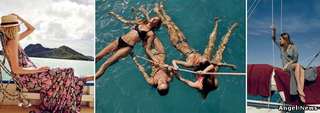 Models Elsa Hosk, Camille Rowe, Tilda Lindstam, and more take us along for a summer boat ride 